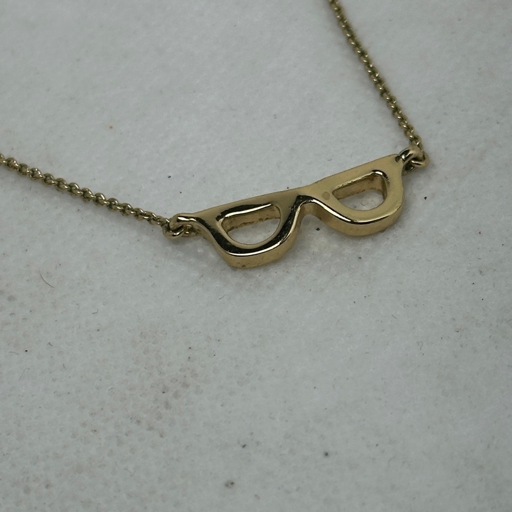 Kate Spade Gold Tone Glasses Charm Necklace – 16” with 3” Extender - Picture 5 of 5